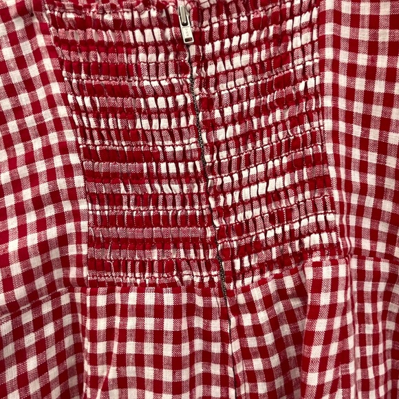 Reformation Red Birch Jumpsuit, May check, Square Neck - XS/US 2 - Picture 9 of 9